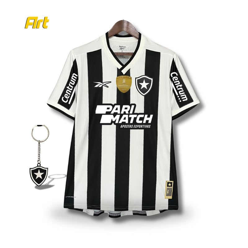 Camisa Botafogo I Home Masculina 24/2025 + Brinde Chaveiro - C/ Patrocínios Versão Torcedor