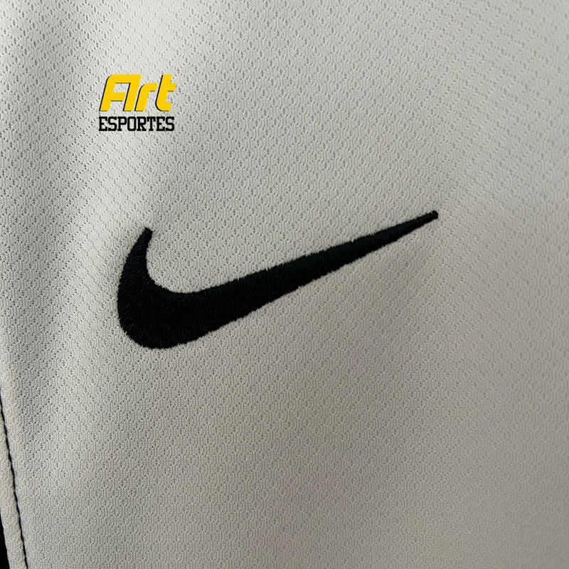 Camisa Feminina Corinthians I Nike 24/25 - Versão Torcedor Preto e Branco Degradê