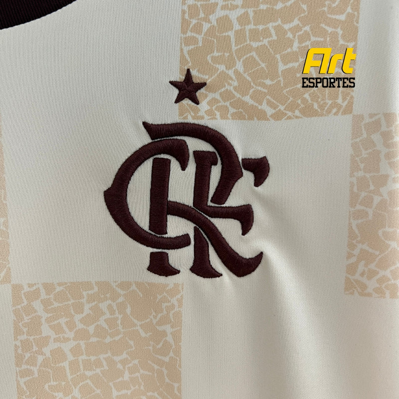 Camisa Flamengo Concept Feminina Adidas 24/25 - Versão Torcedor Bege