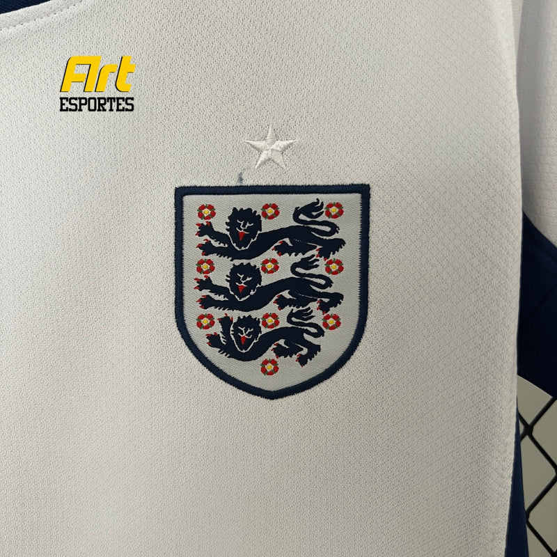 Camisa Inglaterra I Feminina 2024/25 Nike Versão Torcedor Branca