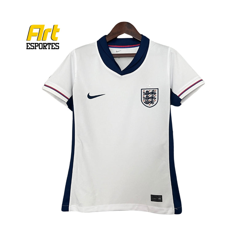 Camisa Inglaterra I Feminina 2024/25 Nike Versão Torcedor Branca