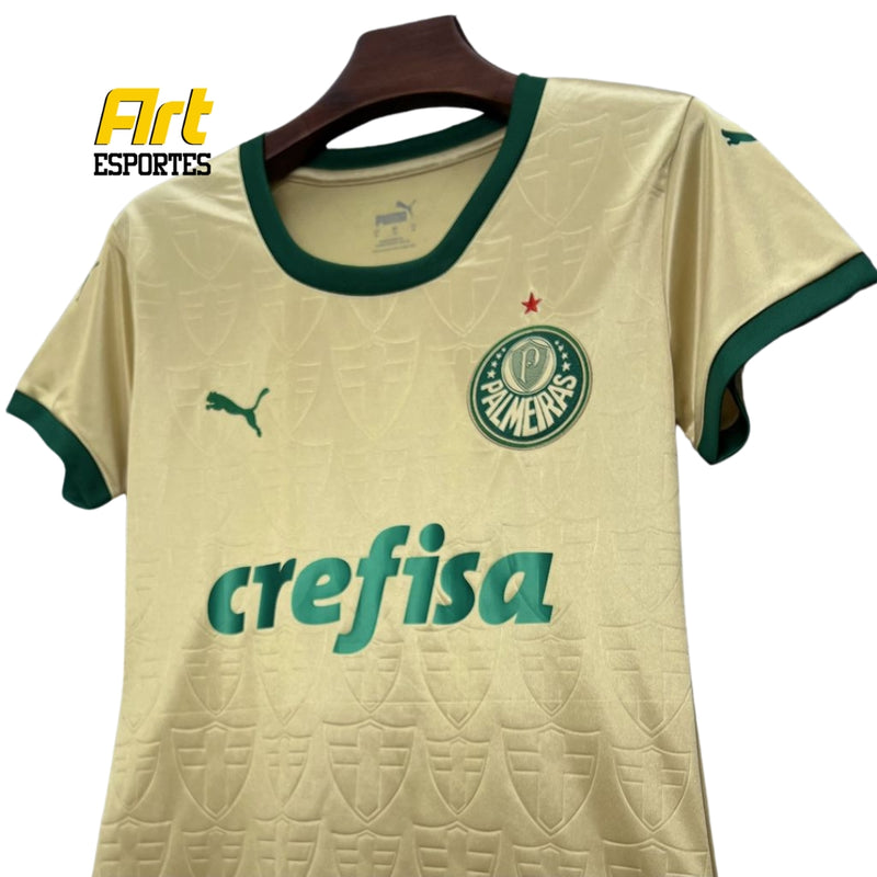 Camisa Palmeiras III Feminina Puma 24/25 - Versão Torcedor Dourado