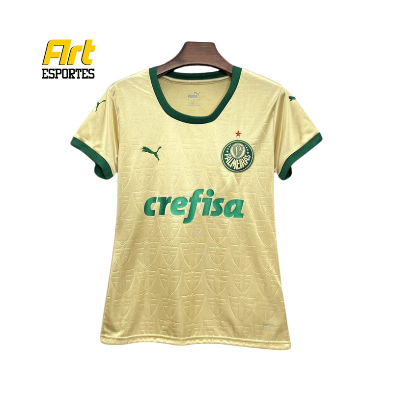 Camisa Palmeiras III Feminina Puma 24/25 - Versão Torcedor Dourado