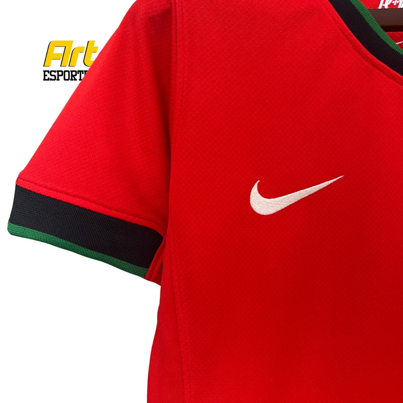 Camisa Portugal I Feminina 2024/25 Nike Versão Torcedor Vermelho