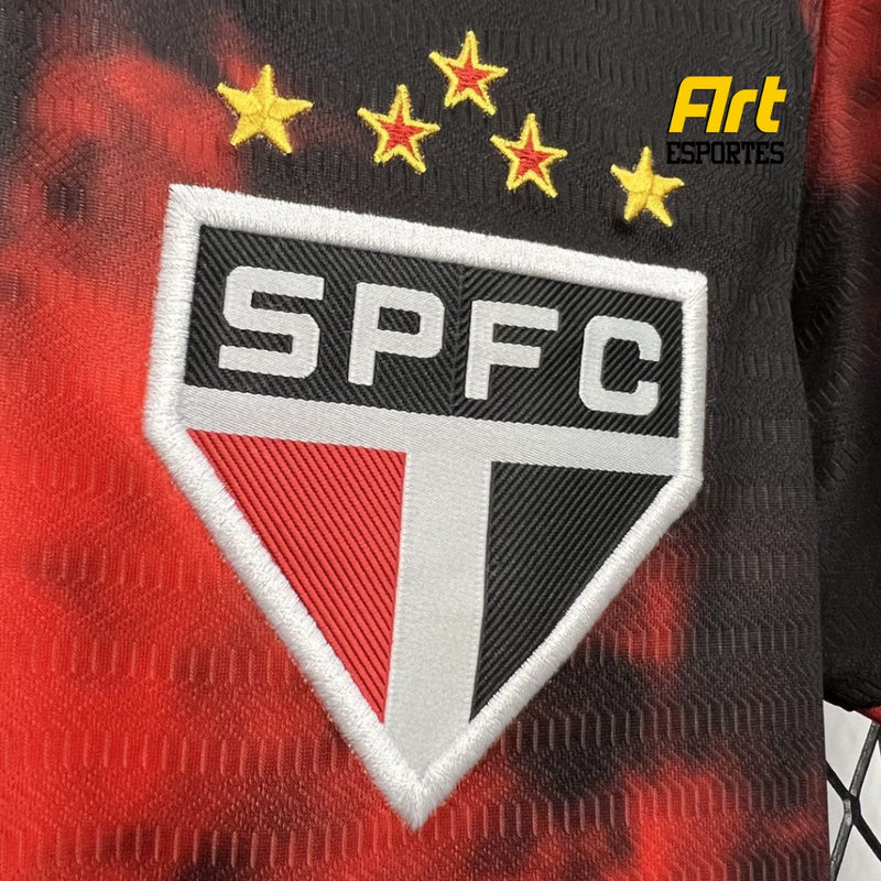 Camisa São Paulo III Feminina NB 24/25 - Versão Torcedor Vermelho e Preto