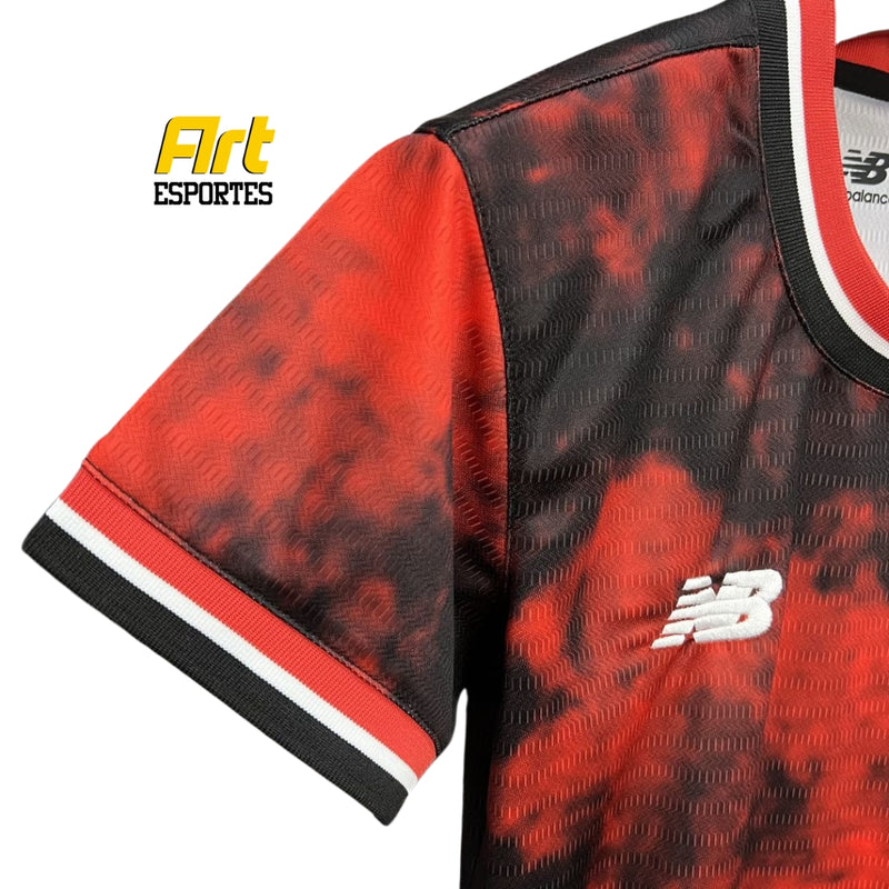 Camisa São Paulo III Feminina NB 24/25 - Versão Torcedor Vermelho e Preto