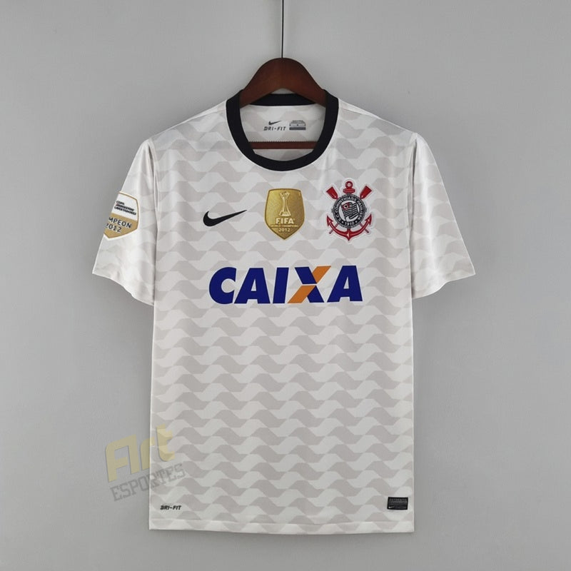 Camisa Corinthians I 2012 - Nike Retrô Branco Preto