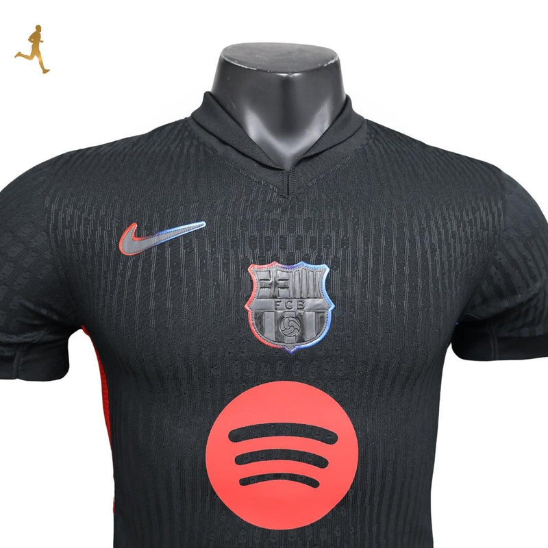 Camisa Barcelona II Reserva Away 24/25 Versão Jogador - Uniforme 2 Barcelona Visitante 2024/2025 Preto Black