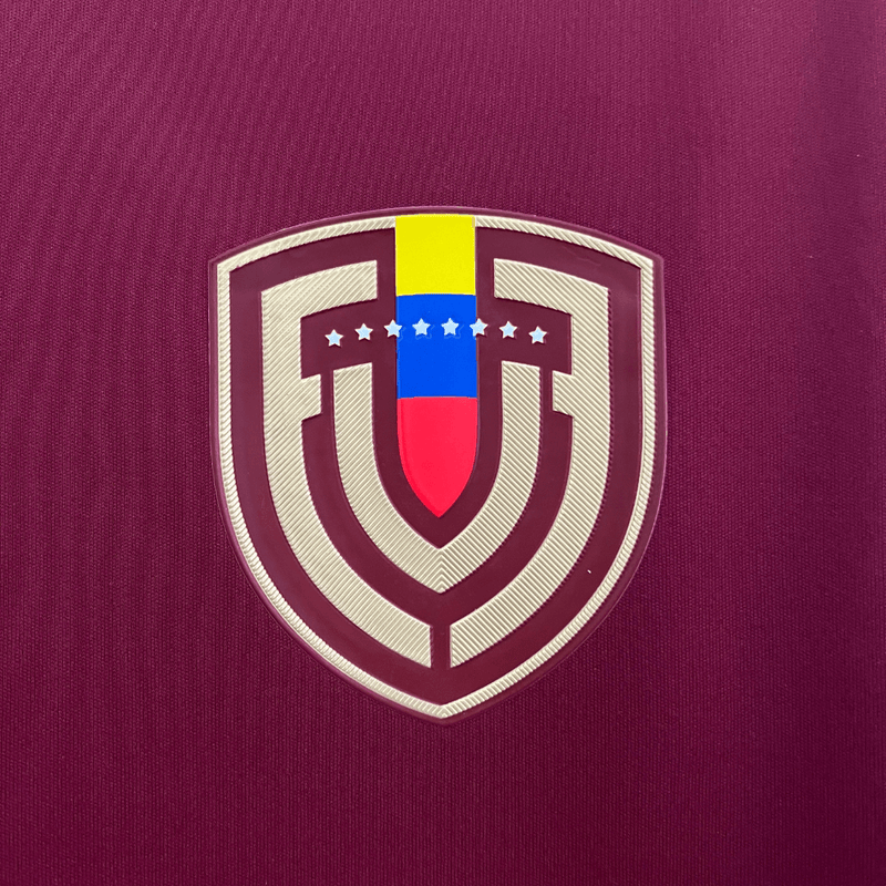 Camisa da Venezuela Home 2024 Versão Torcedor - Adidas Vermelho Bordô Amarelo