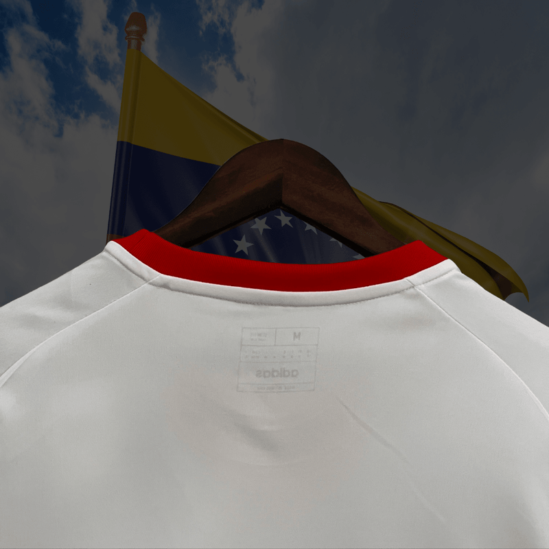 Camisa Venezuela II Away 2024 Versão Torcedor - Adidas Branco, Azul, Amarelo e Vermelho