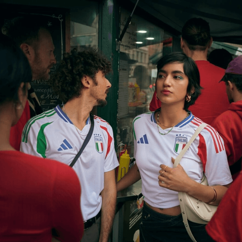 Camisa Itália II Reserva 24/25 Versão Torcedor - Adidas Branca Azul Verde Vermelho