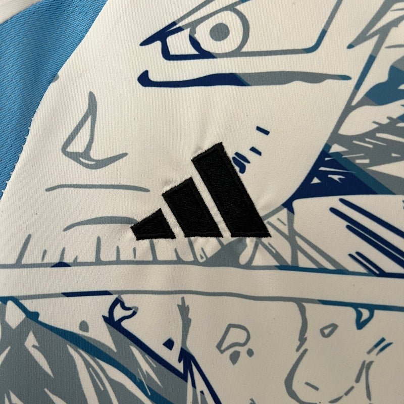 Camisa Japão Dragon Ball Z Vegeta Concept  - Versão Torcedor 24/25 Azul, Branco, Preto (DBZ-DRAGON BALL Z) Linda Alta Qualidade