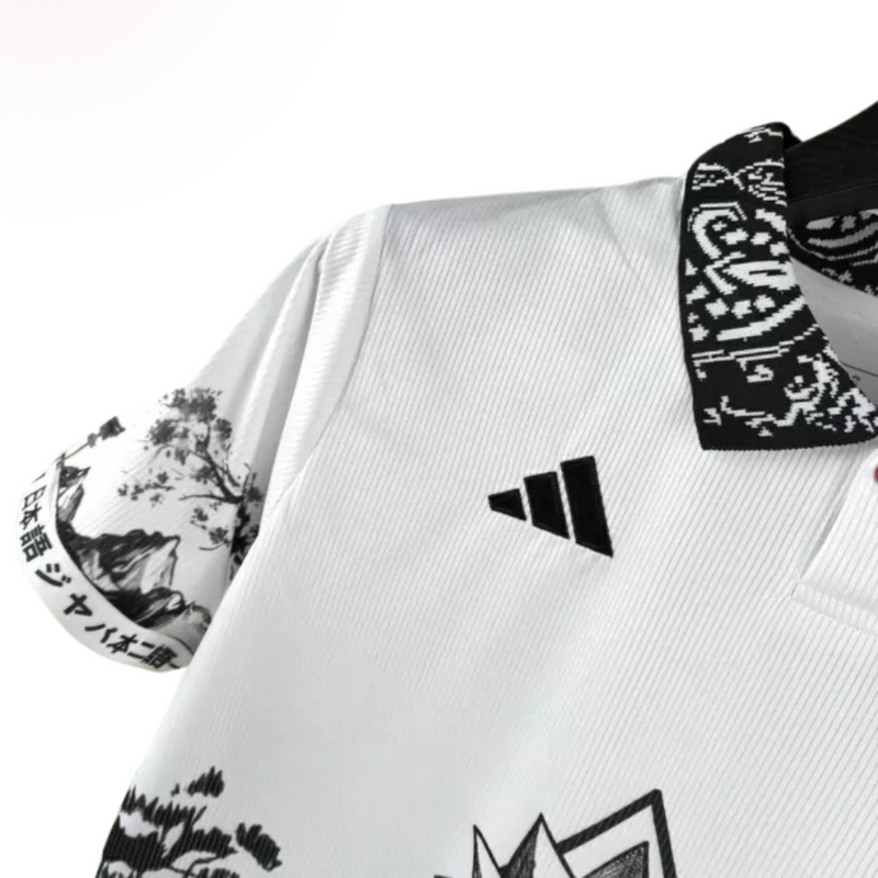 Camisa Japão Anime Naruto Pain Yahiko Akatsuki 24/25 - Torcedor Masculina - Branco com detalhes em Preto