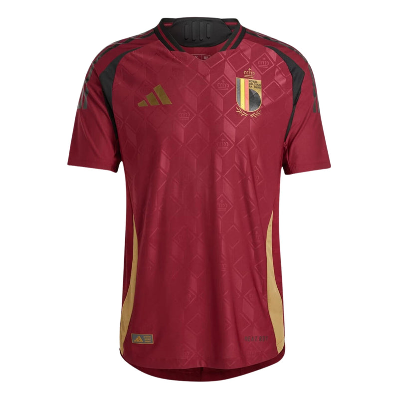 camisa-bélgica-I-titular-24-25-versao-torcedor-bordado-vinho-amarelo-debruyne