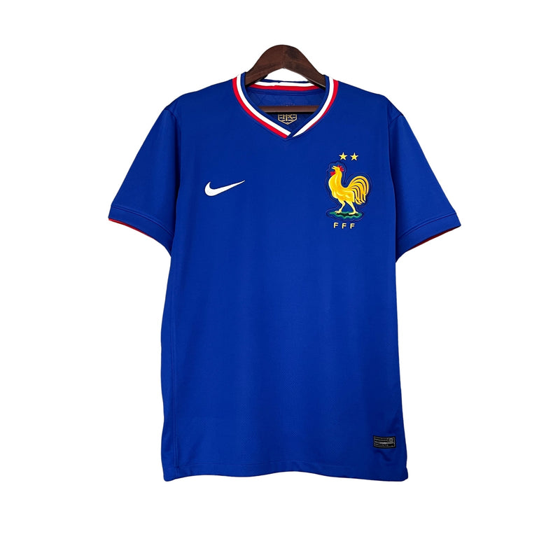 camisa-frança-I-home-24-25-versão-torcedor-bordado-nike-mbappe-dembele