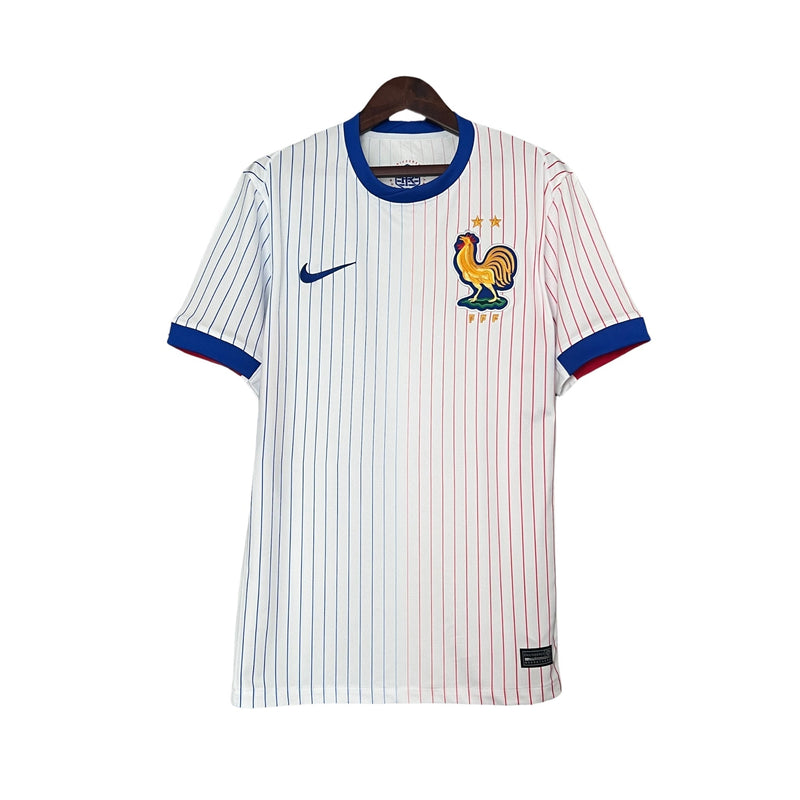 camisa-frança-I-titular-24-25-bordado-branco-azul-vermelho-versao-torcedor-mbappe