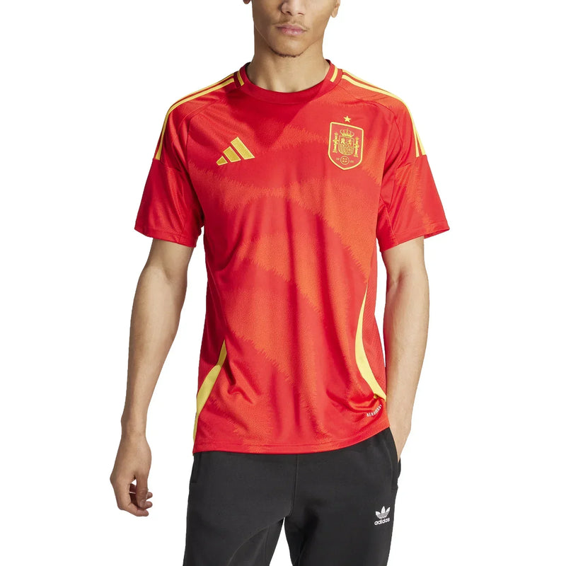 Camisa-titular-da-Espanha-2024-2025-Adidas-bordado-vermelho-amarelo-versao-torcedor