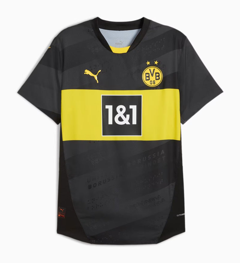 camisa-borussia-dortmund-away-II-24-25-versao-torcedor-bordado-puma-preto-amarelo