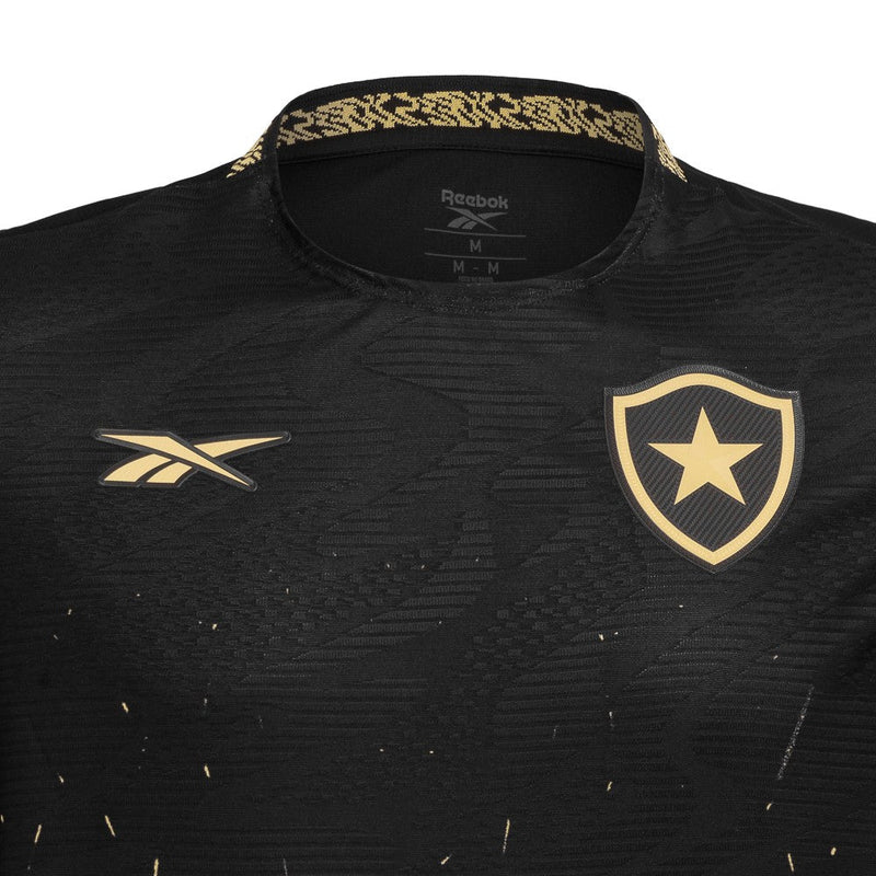 Camisa Botafogo II 2024/25  Masculino + Brinde Chaveiro - Torcedor Preto e Dourado