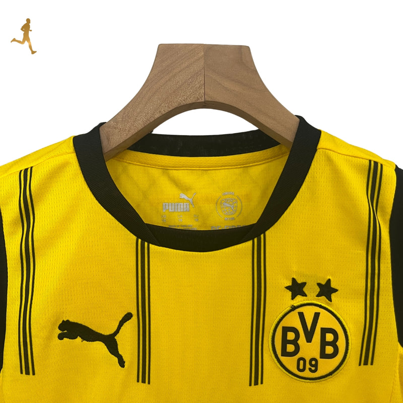 Conjunto Borussia Dortmund I Titular 24/25 Kit de Futebol Infantil BVB 2024/2025 - Amarelo Preto