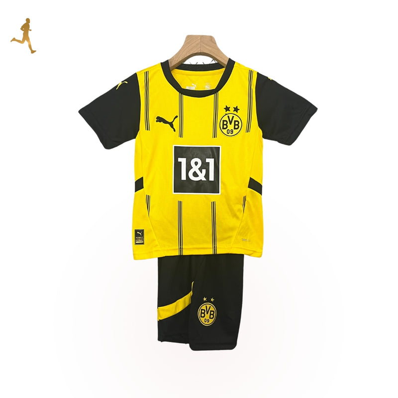 Conjunto Borussia Dortmund I Titular 24/25 Kit de Futebol Infantil BVB 2024/2025 - Amarelo Preto