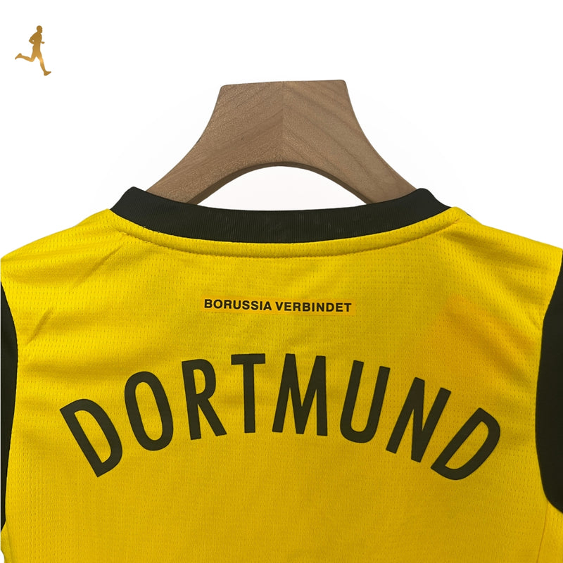 Conjunto Borussia Dortmund I Titular 24/25 Kit de Futebol Infantil BVB 2024/2025 - Amarelo Preto