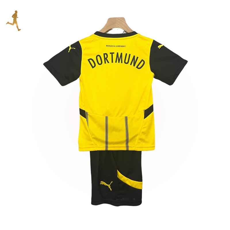 Conjunto Borussia Dortmund I Titular 24/25 Kit de Futebol Infantil BVB 2024/2025 - Amarelo Preto