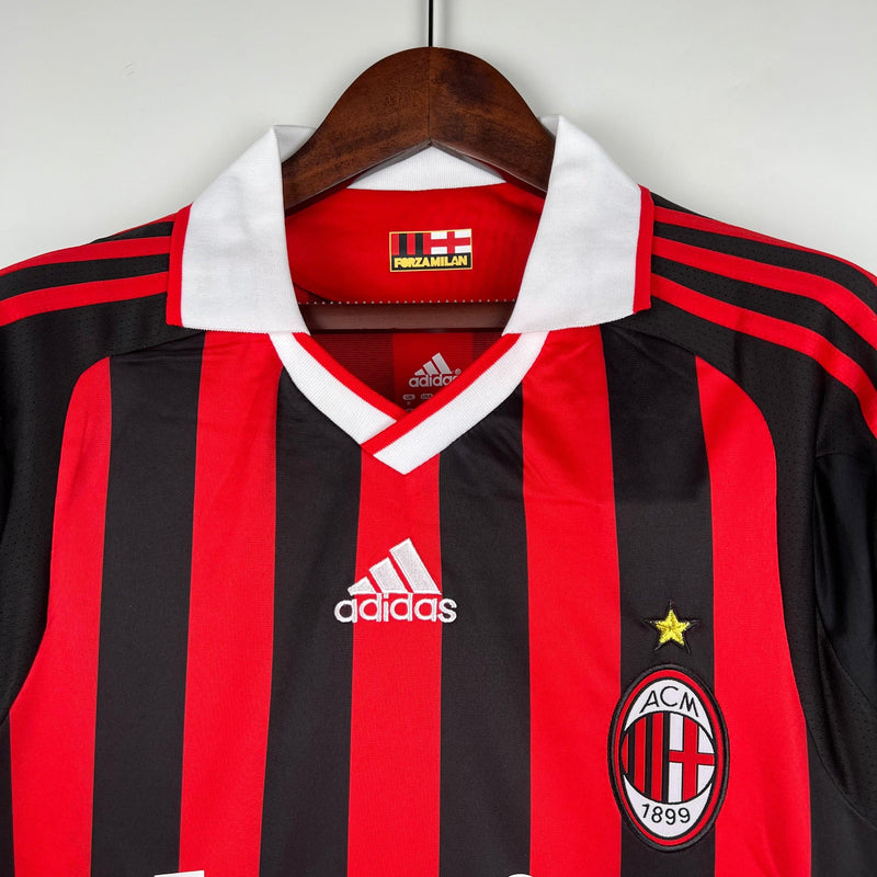 Camisa Retrô Milan Manga Longa Adidas Home 2009/10