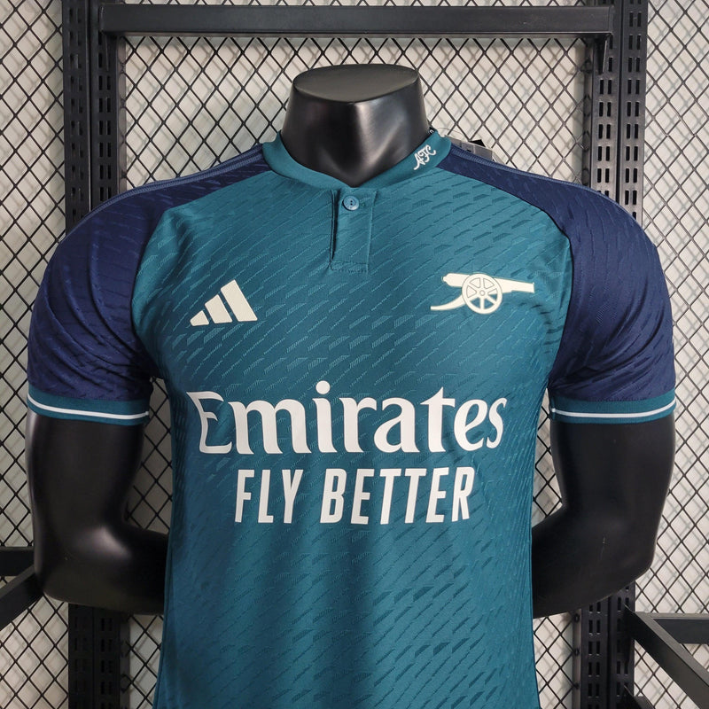 camisa-arsenal-away-third-terceiro-uniforme-jogador-adidas-azul-marinho-branco-azul-gabriel-jesus-gabriel-magalhães-martinelli-premiere-league