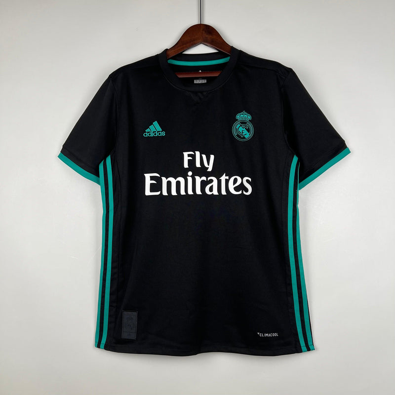 camisa-real-madrid-retrô-away-preta-verde-azul-bordado-silkado-2017-2018-frente-cristiano-ronaldo-cr7-sergio-ramos-modric