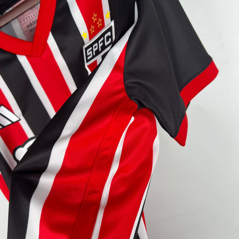 Camisa Tricolor Away Listrada | Adidas Treino 23/24 Vermelho e Preto