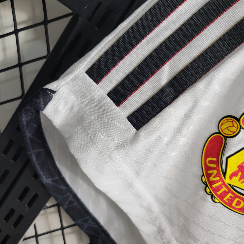 Shorts Manchester United Home 2023/24 | Branco Versão Jogador