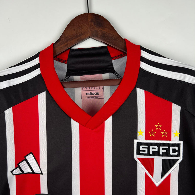 Camisa Tricolor Away Listrada | Adidas Treino 23/24 Vermelho e Preto