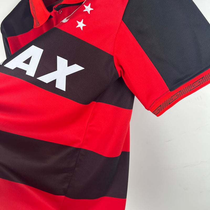 camisa-mengo-titular-retrô-I-1990-vermelho-preto-gola-polo-lubrax