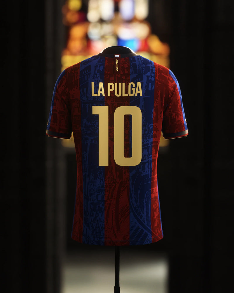 Camisa La Pulga Messi Barcelona 24/25 - ''Legends Of Barcelona'' Masculino Torcedor Grená