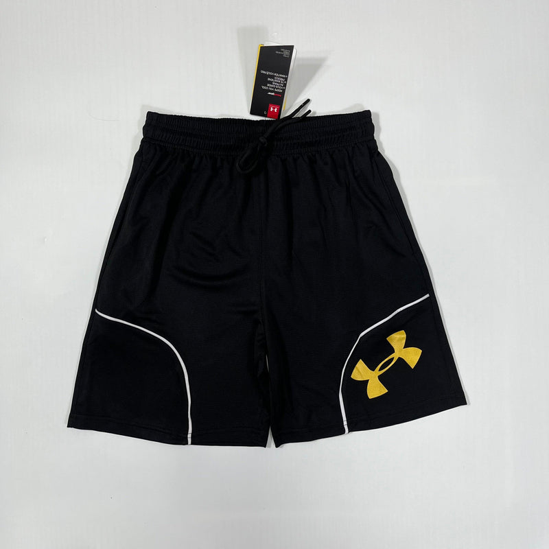 Shorts Esportivo Under Armour Academia Branco/Preto Com Bolso