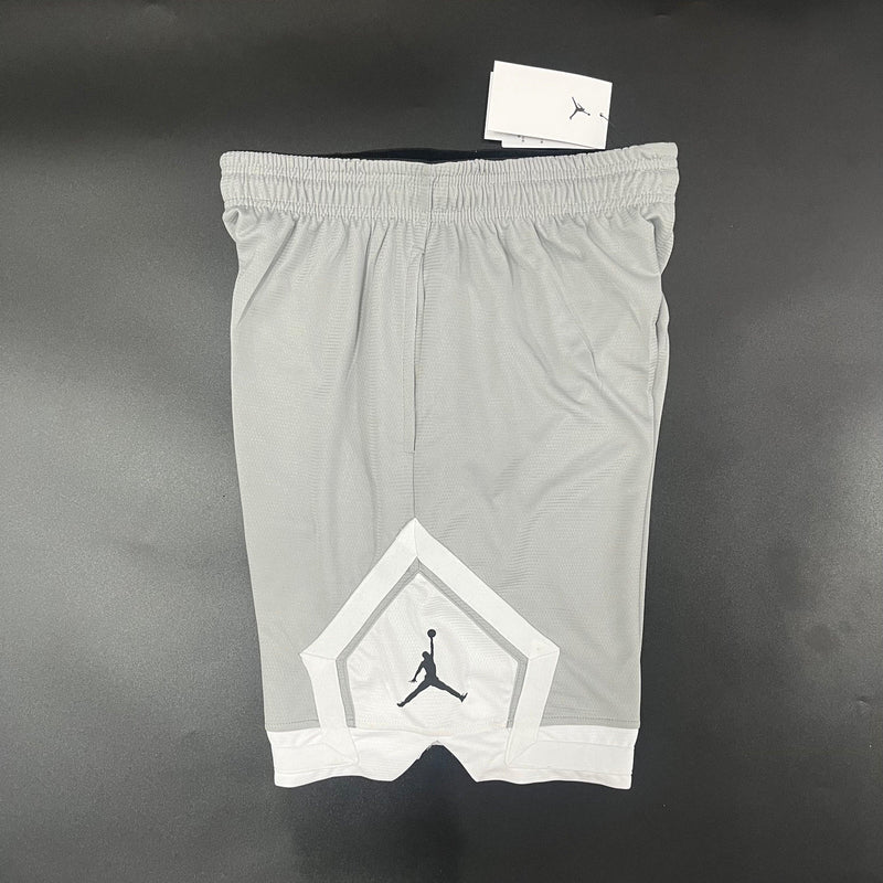 Shorts Esportivo Jordan Preto/Cinza Com Bolso