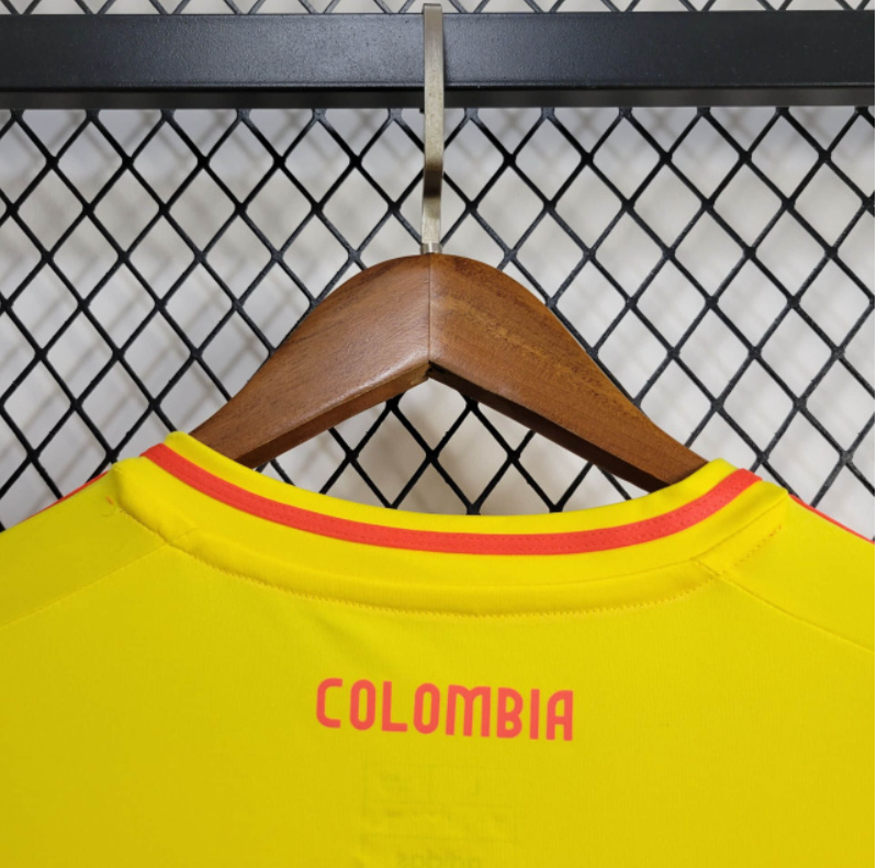 camisa-colombia-I-home-24-25-versão-torcedor-amarelo-laranja-adidas-drifit