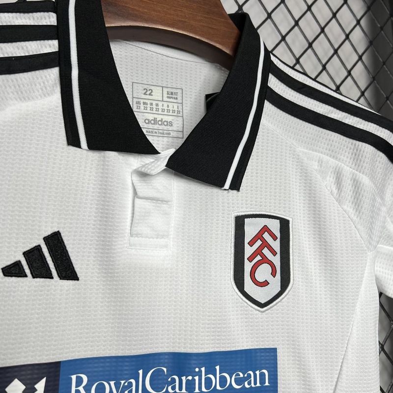 Conjunto Fulham Infantil l 24/25 - Branco Preto