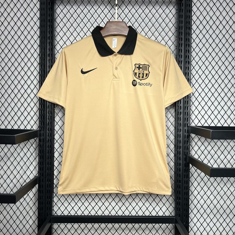 camisa-barcelona-amarela-24-25-preta-golo-bordado