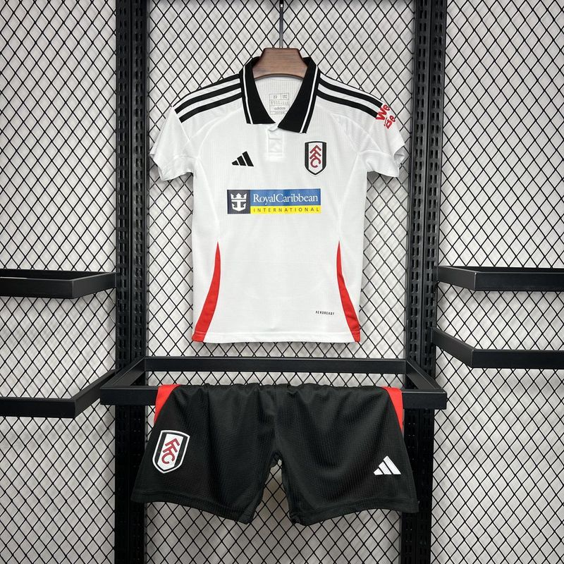 Conjunto Fulham Infantil l 24/25 - Branco Preto