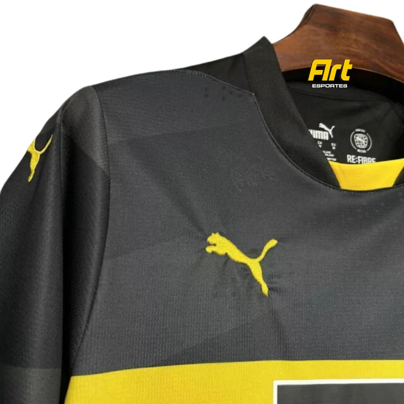 camisa-borussia-dortmund-away-II-24-25-versao-torcedor-bordado-puma-preto-amarelo