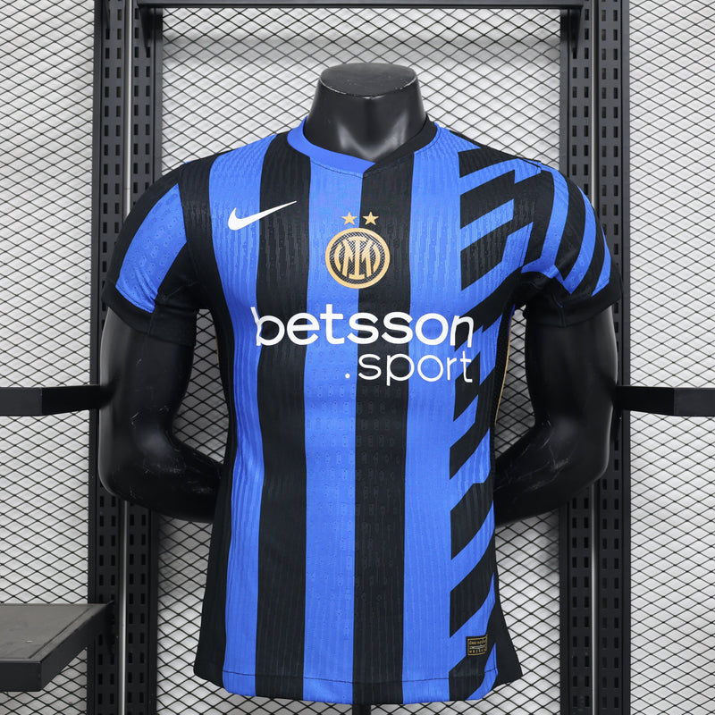 Camisa Inter de Milão Home 2024/25 Jogador Nike Masculino - Azul Preta