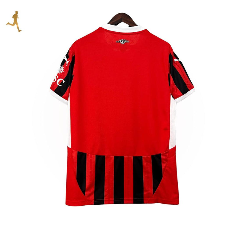 Camisa AC Milan I 2024/2025 Versão Torcedor Puma - Vermelho Preto