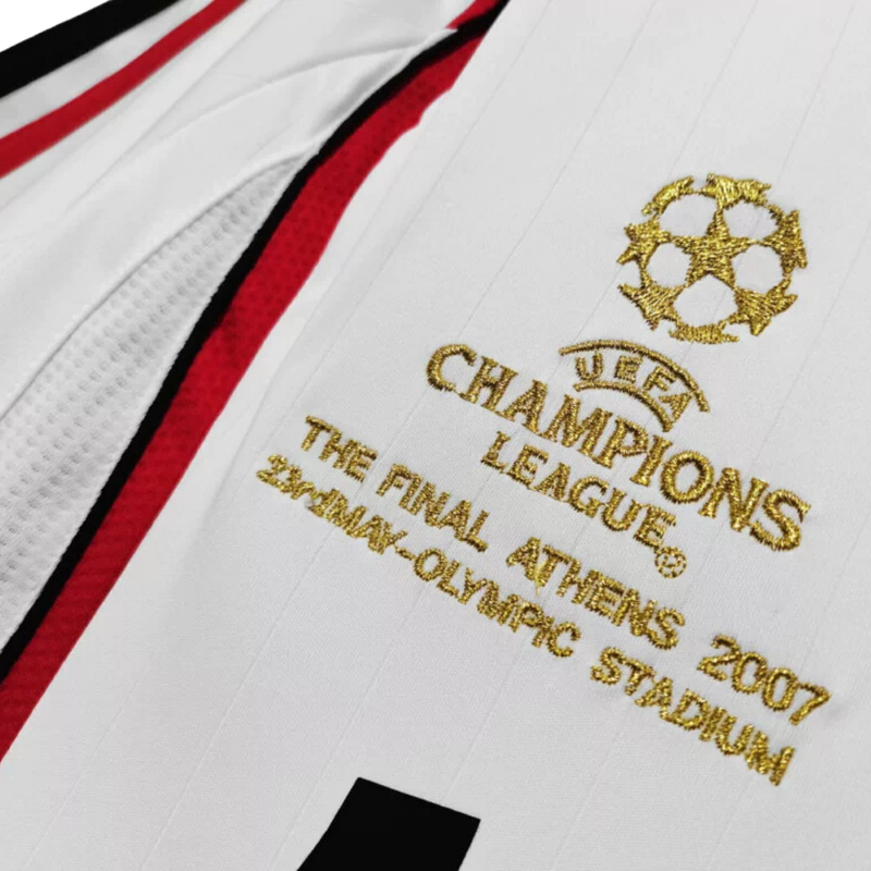 camisa-ac-milan-reserva-II-away-branco-vermelho-preto-rossoneri-gola-patch-formotion-bwin-manga-curta-22-kaká-inzaghi-pirlo-seedor