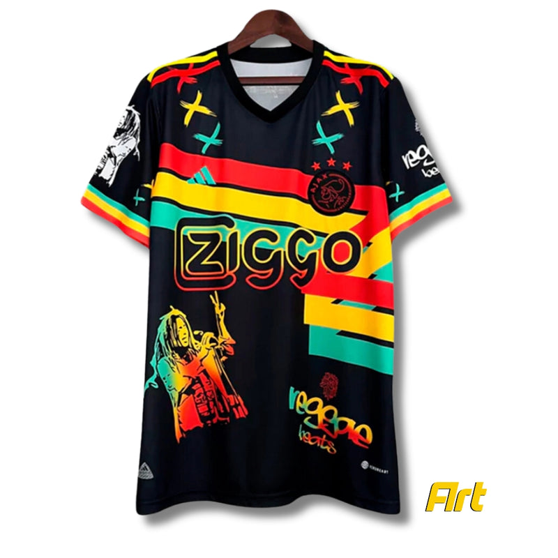 Camisa Ajax Edição Especial Bob Marley Lançamento Adidas 2023/24 - Versão Torcedor Concept