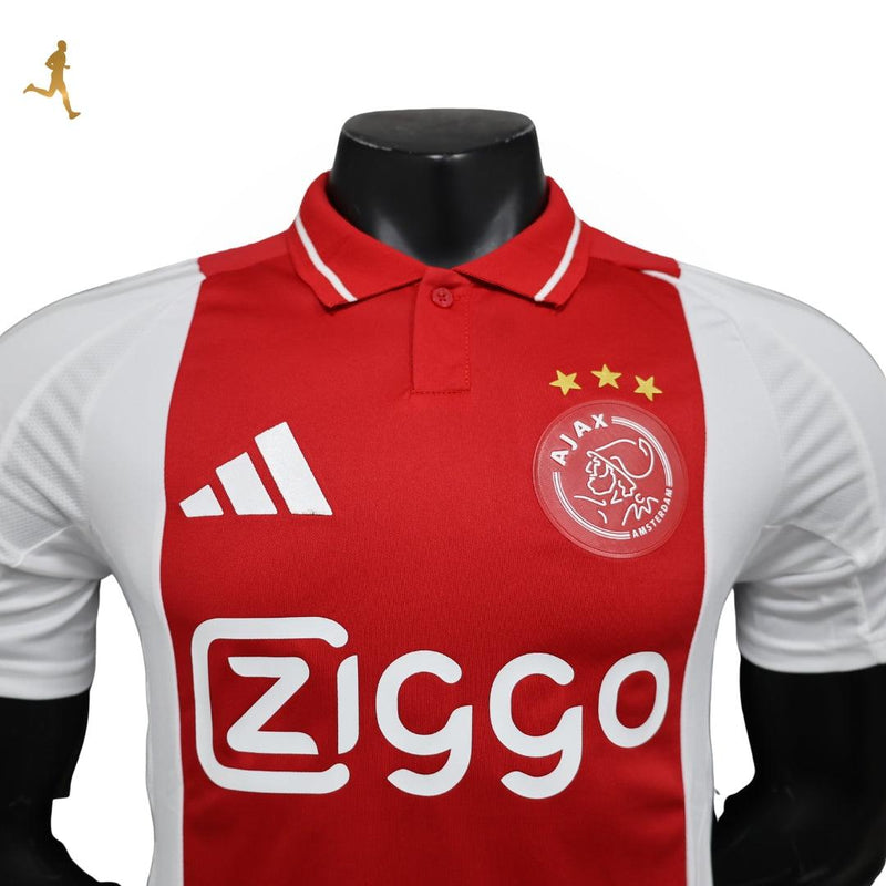 Camisa Titular Ajax Home Adidas 24/25 - Vermelho e Branco - Versão Jogador Uniforme 1 Ajax 2024/2025 Lançamento