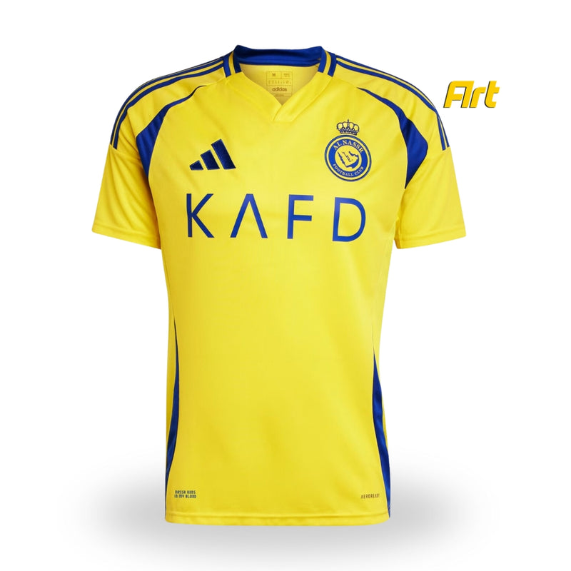 Camisa Al Nassr I Cristiano Ronaldo 24/25 Versão Torcedor Amarelo Azul - Adidas Uniforme 1