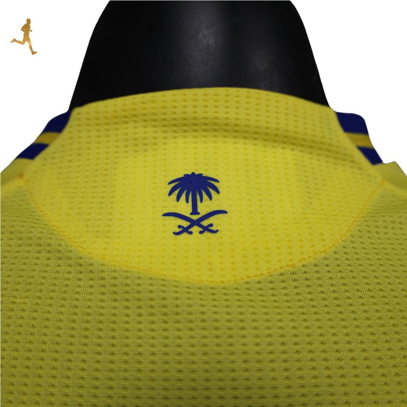 Camisa Al Nassr I Cristiano Ronaldo 24/25 Versão Jogador Amarelo Azul Adidas