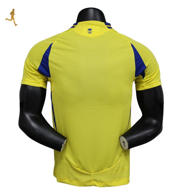 Camisa Al Nassr I Cristiano Ronaldo 24/25 Versão Jogador Amarelo Azul Adidas